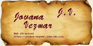 Jovana Vezmar vizit kartica